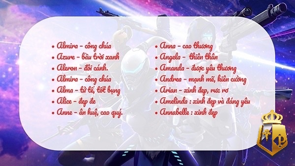 top 500 ten tieng anh hay cho game chon nickname doc dao 55 - Tên tiếng anh hay cho game - Top 500+ nickname độc đáo